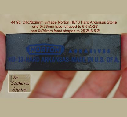 Intentionally Convex Norton HB13 Hard Arkansas Stone ~9x24x76mm ~44.9g | Made in USA