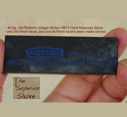 Intentionally Convex Norton HB13 Hard Arkansas Stone ~9x24x76mm ~44.5g | Made in USA