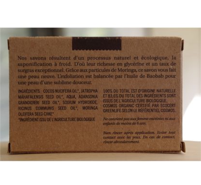 Comptoir Des Huiles Exfoliant Moringa COLD SAPONIFIED Soap for Bath 100g | Made in France - Image 2