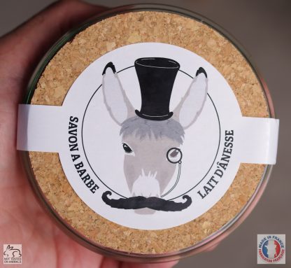 Azalane COLD SAPONIFIED Donkey Milk Shaving Soap 200g Glass Jar | Made in France - Image 3