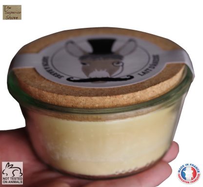 Azalane COLD SAPONIFIED Donkey Milk Shaving Soap 200g Glass Jar | Made in France