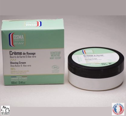 Osma Tradition Organic French Shaving Cream 100g Mint Scent | Made in France - Image 2