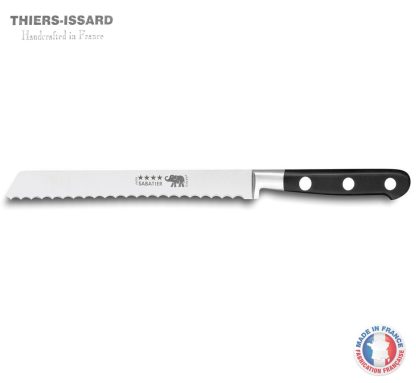 Sabatier Elephant Stainless Steel Bread Knife 20cm | Aluminum Bolster with Black ABS Handle | Made in Thiers, France NEW ITEM JANUARY 2025 ARRIVAL