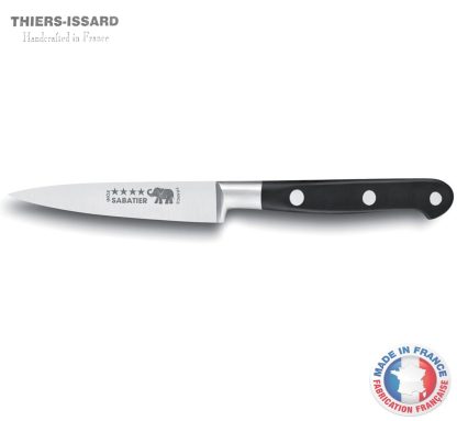 Sabatier Elephant Stainless Steel Paring Knife 10cm | Aluminum Bolster with Black ABS Handle | Made in Thiers, France NEW ITEM JANUARY 2025 ARRIVAL