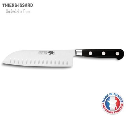 Sabatier Elephant Stainless Steel Santoku Knife 17cm | Full Bolster Black Nylon Handle | Made in Thiers, France NEW ITEM JANUARY 2025 ARRIVAL