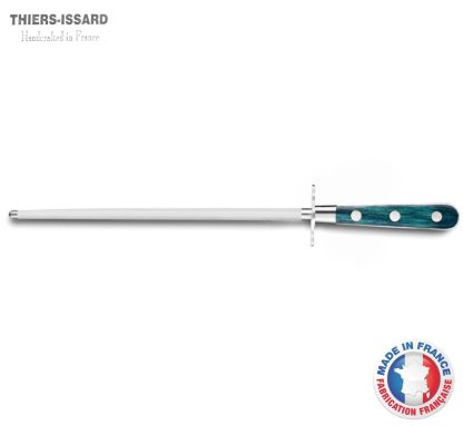 Sabatier Theirs Issard 25cm Sharpening Steel 4116 Stainless | Blue & White Micarta Handle | 267g | Made in France