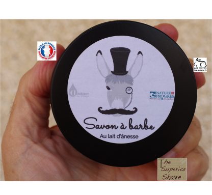 Azalane COLD SAPONIFIED Donkey Milk Shaving Soap 90g Screw-Top Jar | Made in France